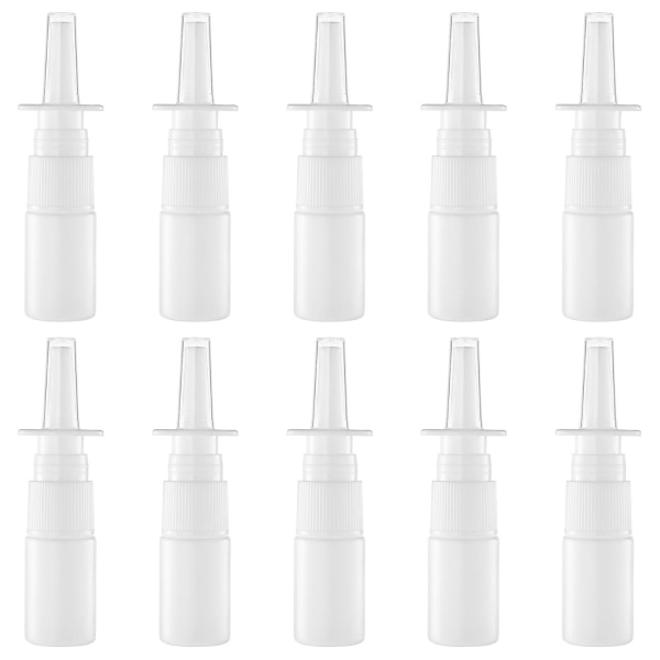 20 st Nässprayflaskor Dimsprayflaskor Tomma sprutor i resestorlek Plastsprayflaskor (10ml)(Vit）