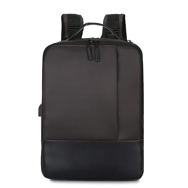 Antistöld Laptop Ryggsäck Vattentät Racksack med USB-port för Resor Business（Brun）
