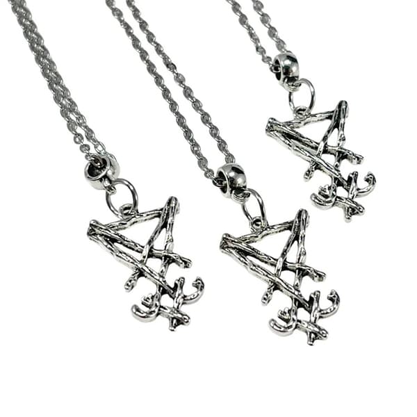 Segl af Lucifer Vedhæng Halskæde Gotisk Rustfrit Stål Pentagram Halskæde Mode Kvinder Wiccan Hedensk Smykker Gaver
