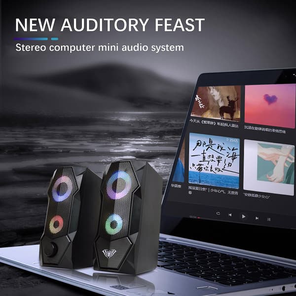 Computerhøjttalere Wolf Spider Computer Desktop Højttaler Spilhøjttaler Desktop Laptop Subwoofer Esports Udsalg