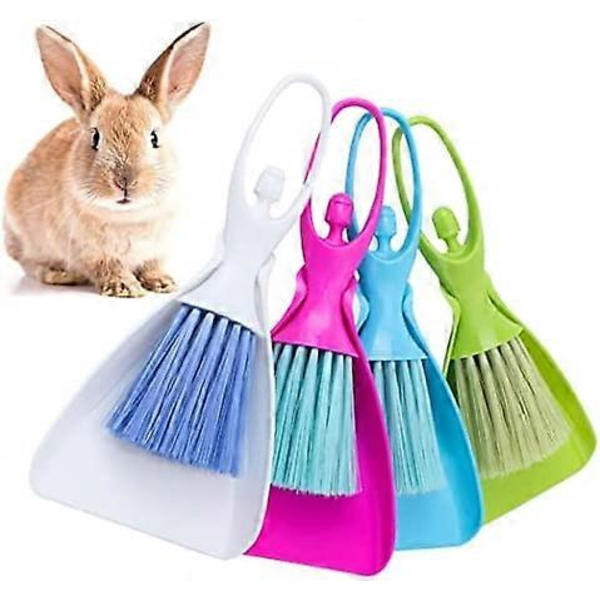 Liten Djurborste Hängande Plast Mångsidig Lätt Handhållen Hamster Mini Borste med Sopskyffel Katter