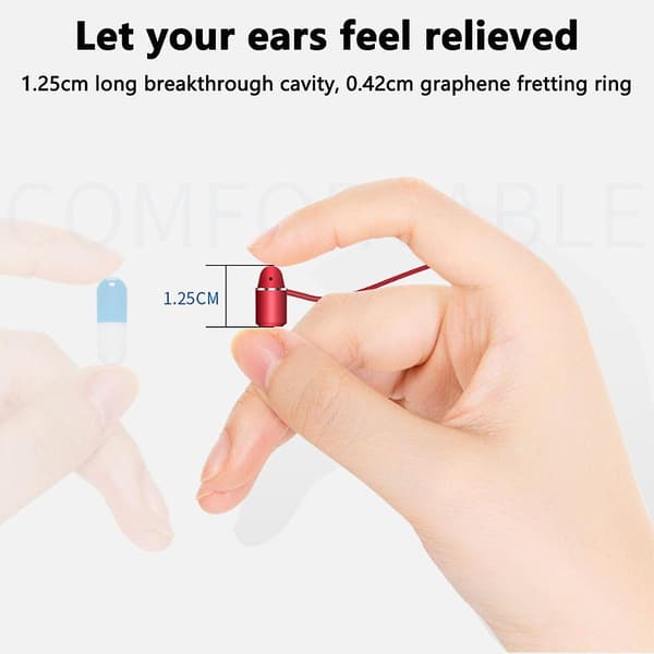 Earbuds In-Ear-hovedtelefoner Kompatibel med IPhone 11 Pro Max IPhone X-rød