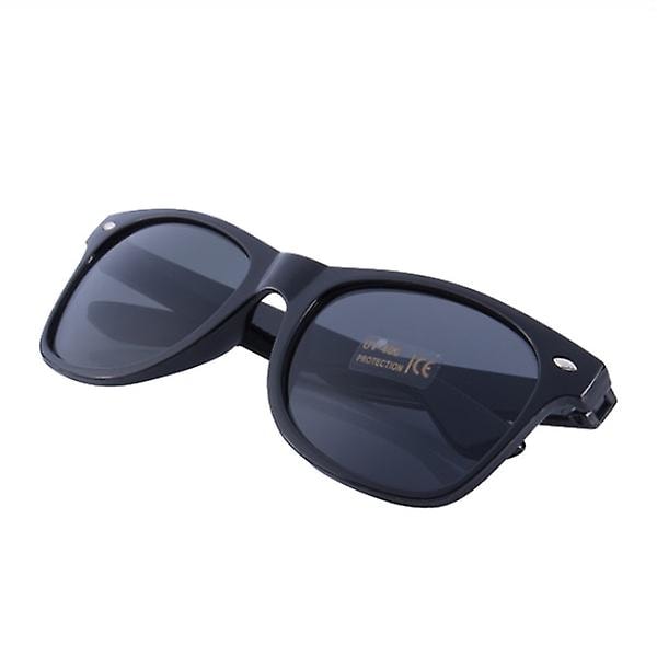 Retro Wayfarer Solbriller Sort Sort Glas Sort