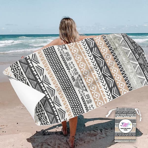 Strandhåndkle, mikrofiberhåndkle, badehåndkle stort 160x80cm
