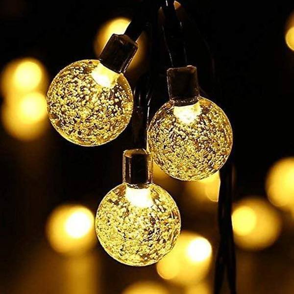 Ulkoilma aurinkoköynnös 4,5 m 30 LED kristallipallovalot 2 valaistustilalla valokoriste