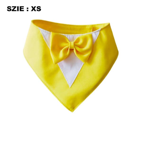 Hunde slips - Formelt slips til kæledyr - Slips til hund - Smoking til hund - Krave (XS, gul)