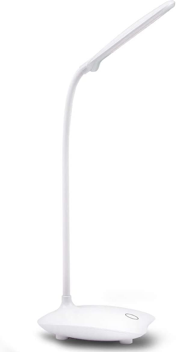 Skrivebordslampe Øyebeskyttelse Led-lampe Fleksibel Sengesidebord Skrivebordslampe Led Leselampe Hvit