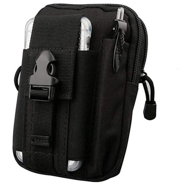 Taktiska Midjeväska, Nylon Militärt Kompakt Väska Bälteficka Midjeväska för Gadget Utility Mobiltelefon Camping Vandring och Resor