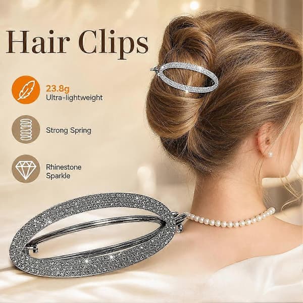 Hårklämma med strass - Enkel styling, mångsidig look, elegant detalj Golden
