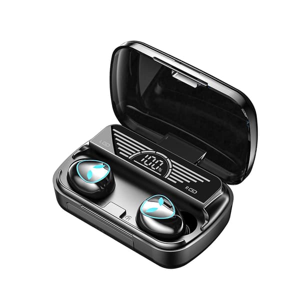 Bluetooth-headset trådlöst Bluetooth-headset V5.2 handsfree-hörlurar med inbyggd mikrofon