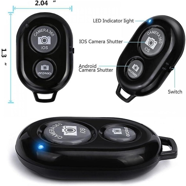 2st Bluetooth kamera fjärrkontroll-bluetooth fjärrkontroll för Iphone och Android-telefoner