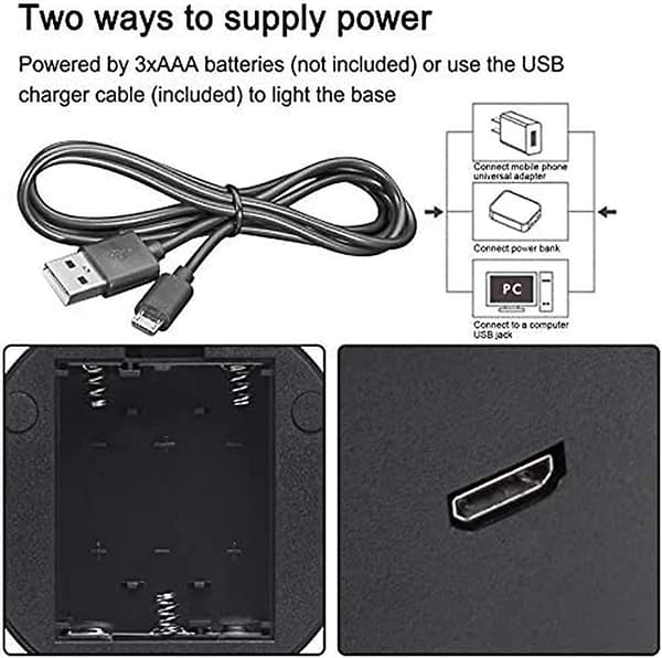 Stemningslys Base 3d Illusion Led Nattlys Base 16 Farger Touch/fjernkontroll Acsergery Gave