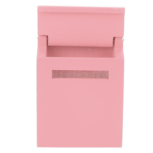 1:12 Miniatyrdockhus Dekoration Villa Tillbehör Färgat Trä Brevlåda Fällbar Brevlåda Rosa