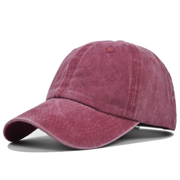 Europeisk og amerikansk lett plate baseball caps vasket gammel solskjerm ensfarget lett plate spiss caps barn voksen foreldre-barn lue