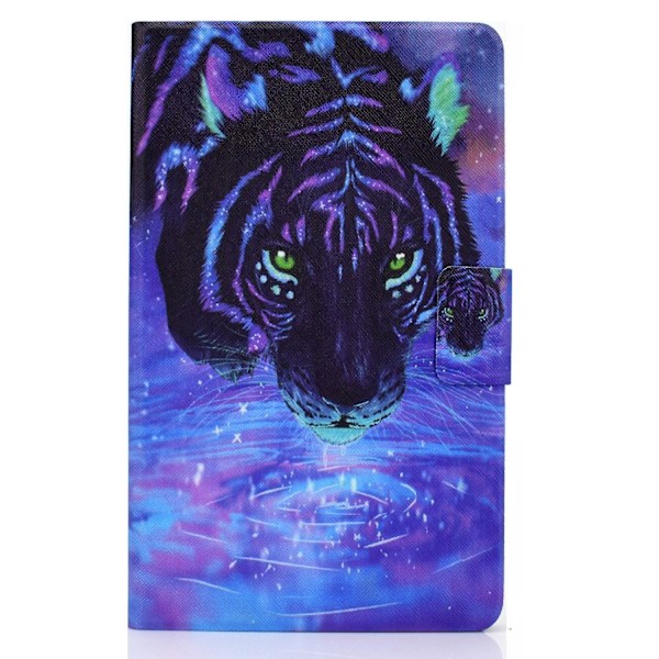 TPU + PU lädermönstrad tryckkortfodral surfplattafodral för Lenovo Tab M10 HD Gen 2 X306X