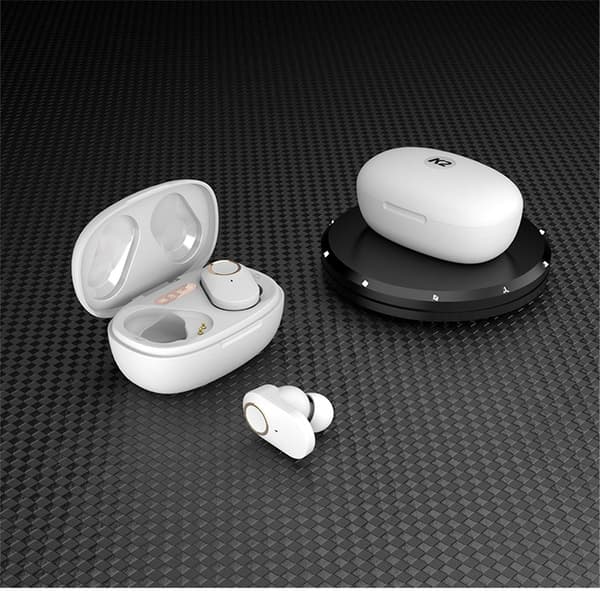 Bluetooth 5.0-hörlurar med mikrofon - trådlösa hörlurar HIFI-öronsnäckor