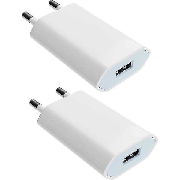 2-pack USB laddarkontakt - Universal 5v-1a power