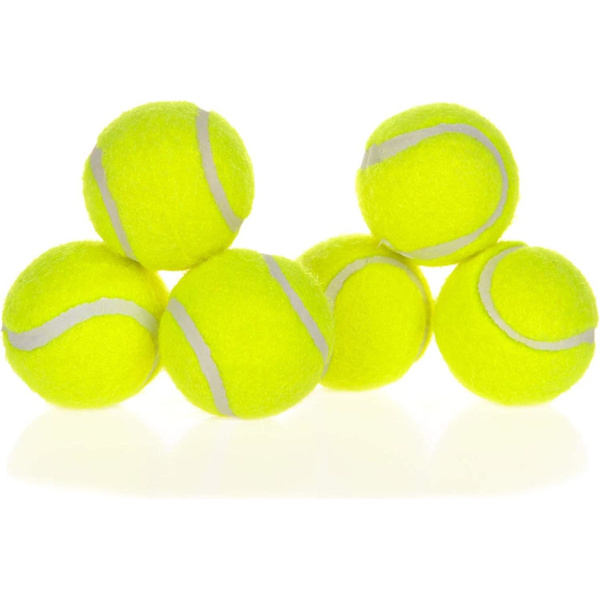 6 stk. Tennisbolde til hunde - Sportsbolde til kæledyr - Medium 2,5 tommer - Hundelegetøj til motion