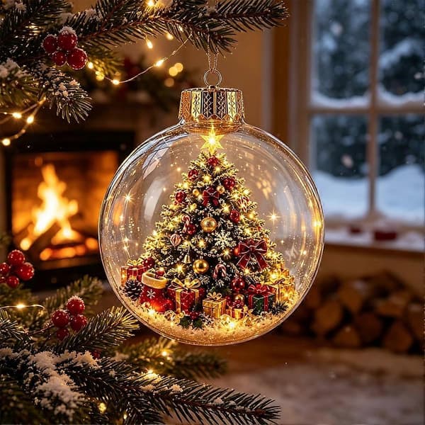 Lysende julefortelling-pynt med LED-lys G
