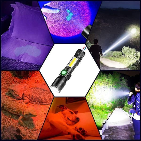 Taskulamppu Led-taskulamppu, ladattava, tehokas valaistus (J)