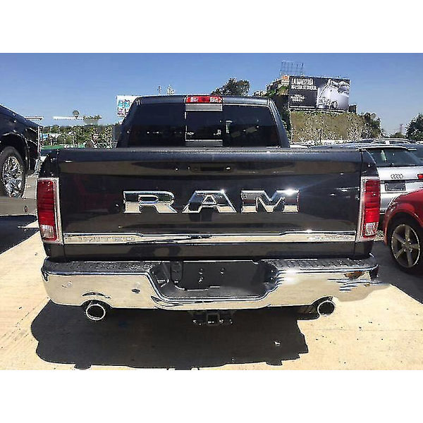 Sopii Dodge Ram -takaluukun autologoon, lava-auton tarrat Ram 1500 2500 3500, takaluukun suurikokoinen autotarra (hopea)