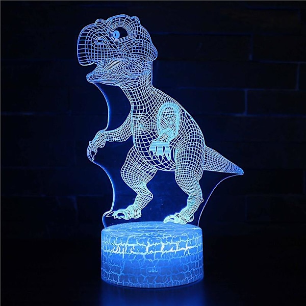 Dinosaur 3d LED natlampe 7 farver bordlamper legetøj gave til børn hjem dekoration