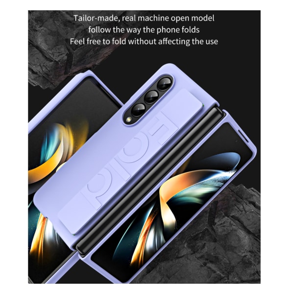 För Samsung phone case - elastiskt case lila ZFold4