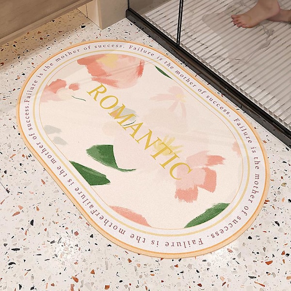 Mjuk diatoméjord absorberande golvmatta halkfri badrumsfotdyna snabb torkande halkfri matta 24*35in60*90cm