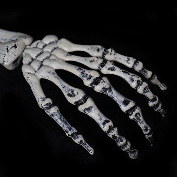 Handskelettdekoration - Halloween - Slitstark Plast - Vit