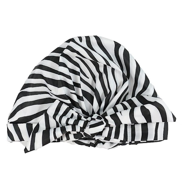 Dww-(Stripe) 1 st duschmössa för kvinnor, vattentät återanvändbar duschmössa turban elastisk fåll bad duschmössor för Ch
