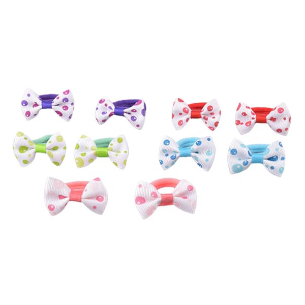 Elastiska hårband tecknad rosettform Scrunchy hästsvans hårrep för flicka（1）