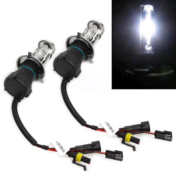 2 st H4 6000k 35w Bi-xenon Hi/lo-strålkastare för Hid vit glödlampa bilstrålkastare
