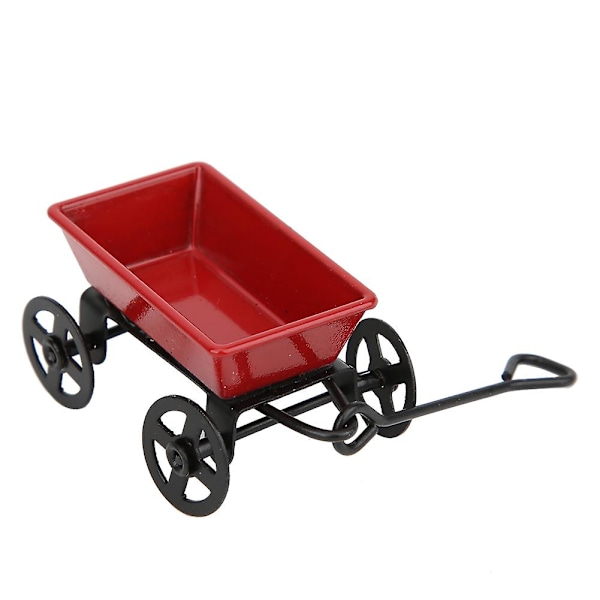 1:12 Simulering Dragande Vagn Modell Mini Dockhus Dekoration Trailer Barn Leksak Present