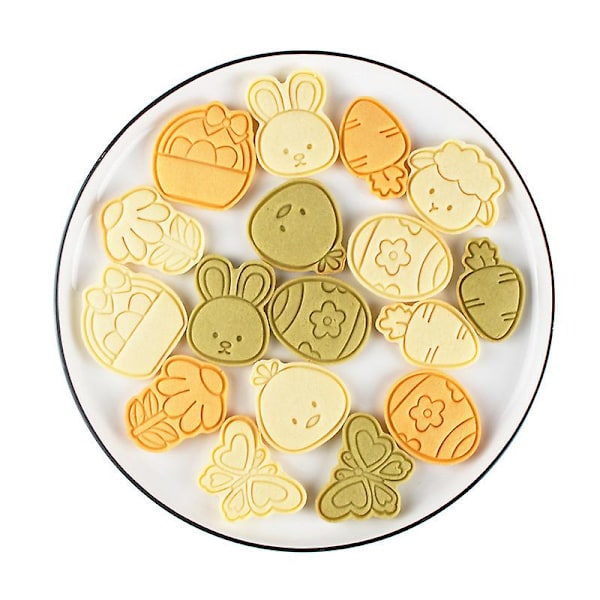 Sukkerkake-bakingsform, enkel å rengjøre, utsøkt bakedekor for påske, bursdagsfester, bryllup, jubileer (påskesett B)
