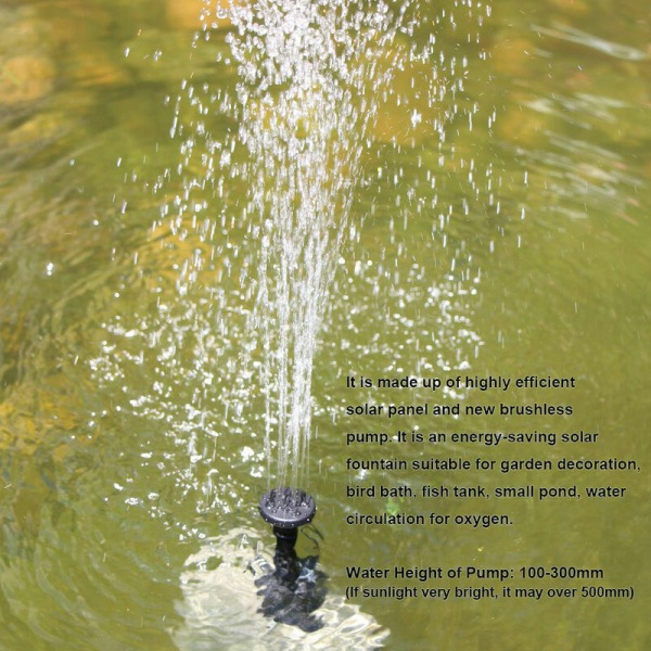Sol vandpumpe springvand have flydende planter vanding springvand pool hjem have fiskedam vandpumpe 7V 1,5W
