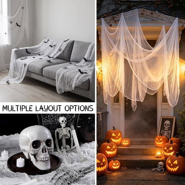 Karmivat kangas-halloweenkoristeet ulkokäyttöön