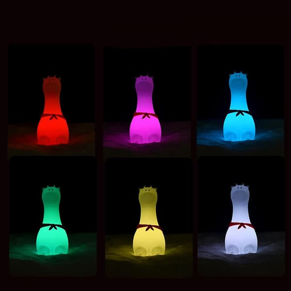 Festnatlampe til silikonelyslampe til børn USB genopladelig