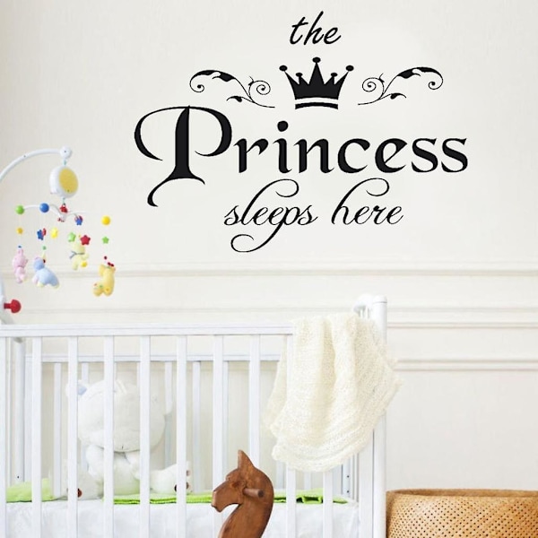 Princess väggdekal, väggdekoration för vardagsrum sovrum kontor