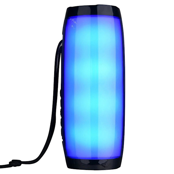 Bluetooth-högtalare LED-nattlampa Melodi Bländande ljus Utomhus Subwoofer Nattlampa (Svart)