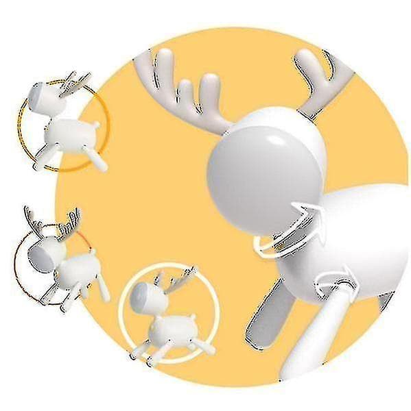 Nattlys Ambient Belysning LED Hjortelys Barn Bordlampe Hvit