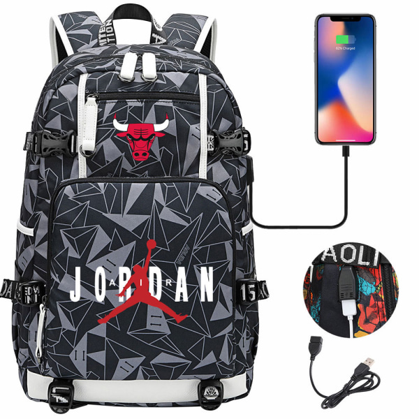 Jordan Fashion Backpack Teen Travel USB case stil 1 D