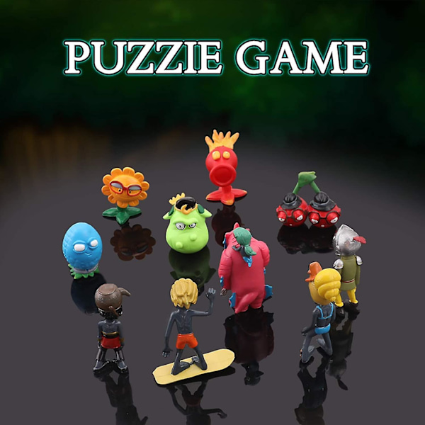 10 stycken Plants Vs Zombies 2-serie PVC-leksaker, Plants Vs Zombies Garden Warfare 2-gåvor Zombie-leksaker för barn och fans
