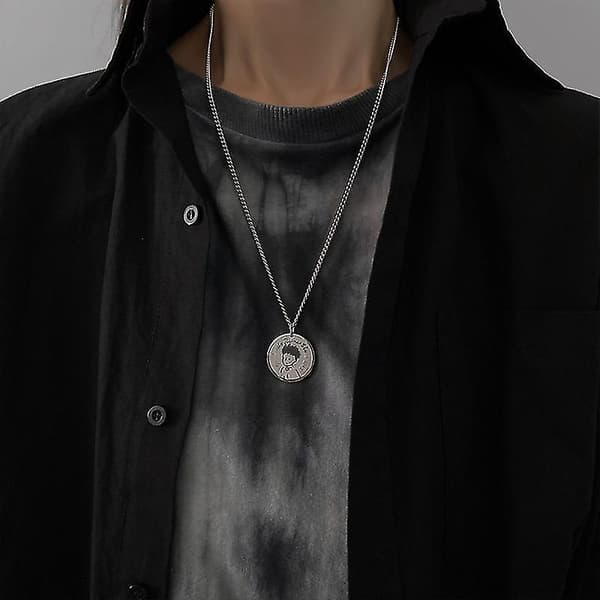 Lille Prins Halskæde Vedhæng Kraveben Kæde Choker Elegant Smykker Tilbehør Til Kvinder Piger（Rustfrit Stål Sølv）