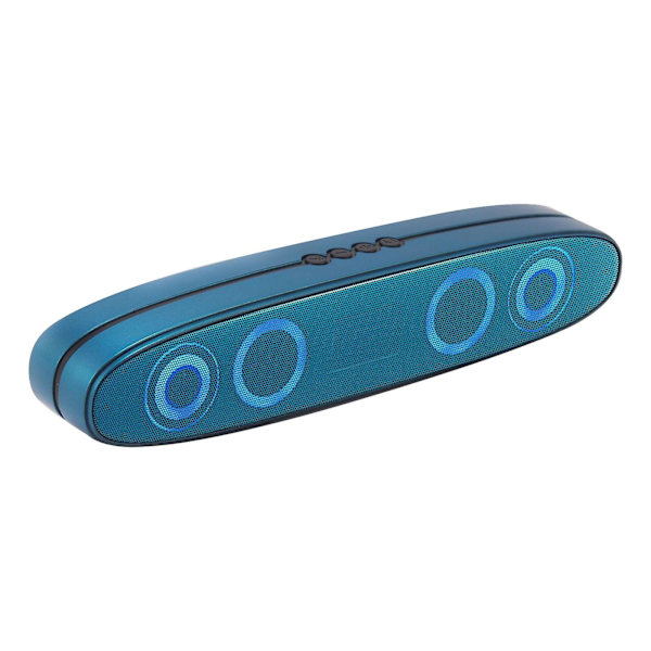 Bærbar trådløs Bluetooth-stereohøyttaler (blå)
