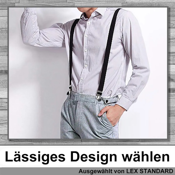 Hängslen och flugset, justerbar fluga för män, elegant accessoar, hängslen för bröllop och affärsevenemang