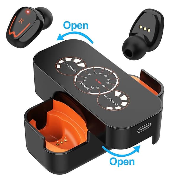 Lett Mini Trådløs Bluetooth Øretelefon Med Lader Oppbevaringsboks