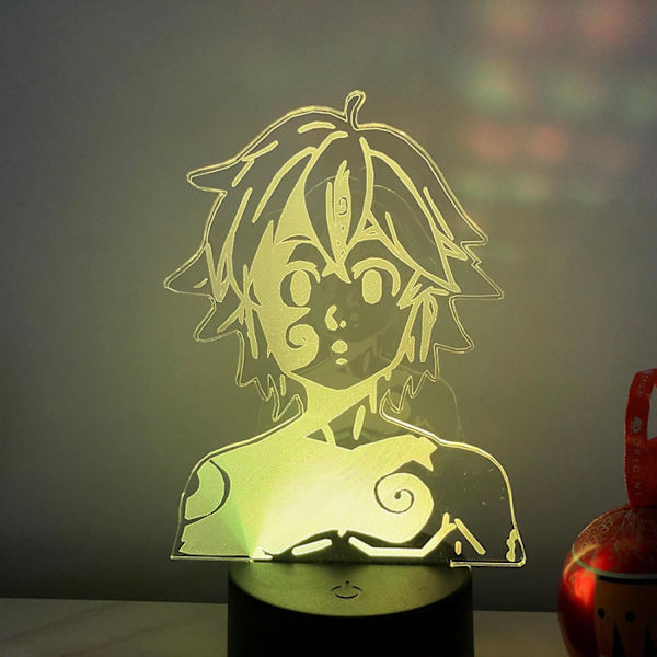 3D Illusion Lampe LED Anime Figur Natlampe