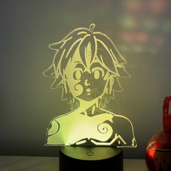 3D illusjonslampe LED Anime karakter nattlys