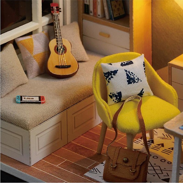 Mini solskensstudie diy hus 1:32 gør-det-selv-modelbygning børns legetøj fødselsdagsgave