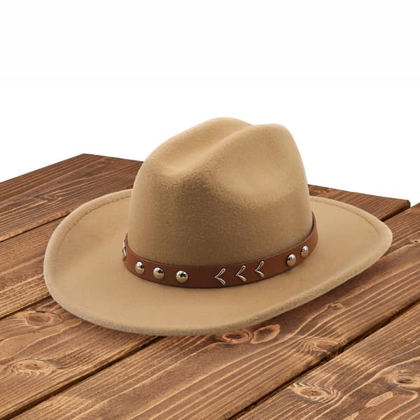 Herrull Varm Hatt Mode Ullhatt Cowboy Bred Hatt För Höst Och Vinter (04)